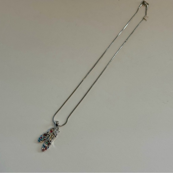 Elegant Multicolor Ballet Shoe Pendant Necklace- NEW - Picture 3 of 3